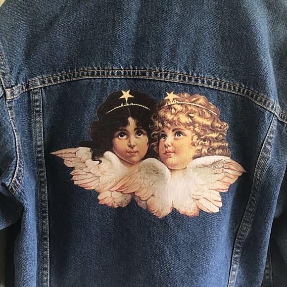 Fiorucci Berty denim jacket with angels iconic patch - Picture 13 of 16